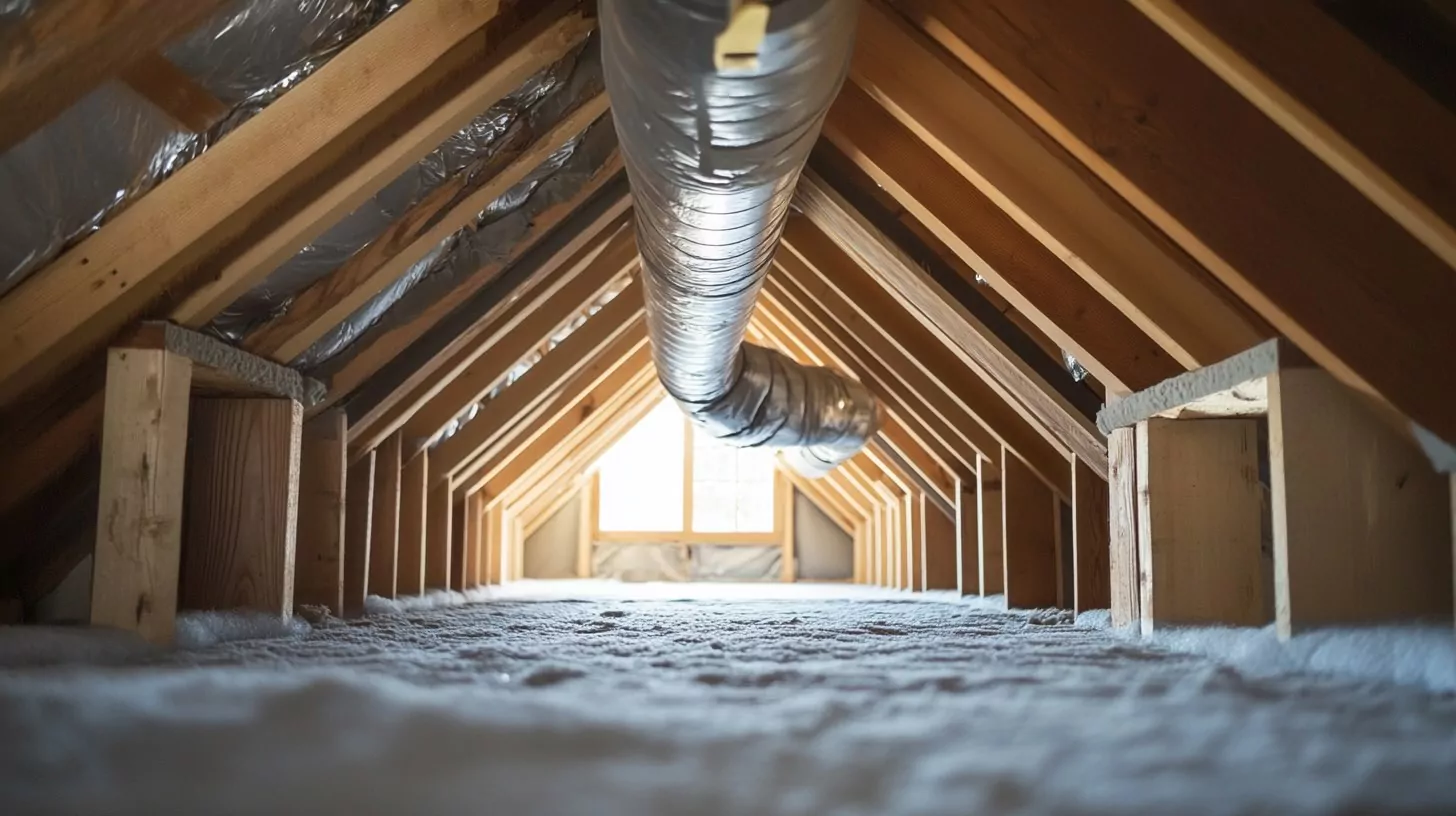 Completed attic insulation in a Minnesota home